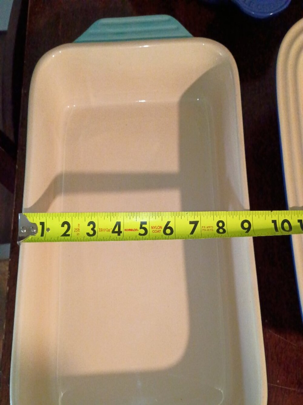 Le Creuset Turquoise Caribbean Stoneware Rectangular Baker Casserole Dish 13x9 - Picture 3 of 4